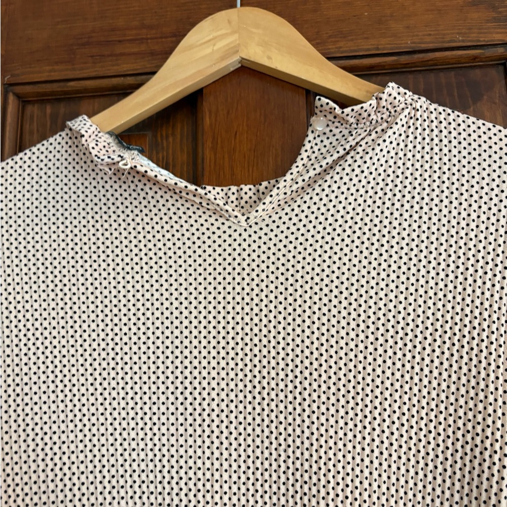 Adrianna Papell Black and light pink  Patterned Blouse - Picture 7 of 8